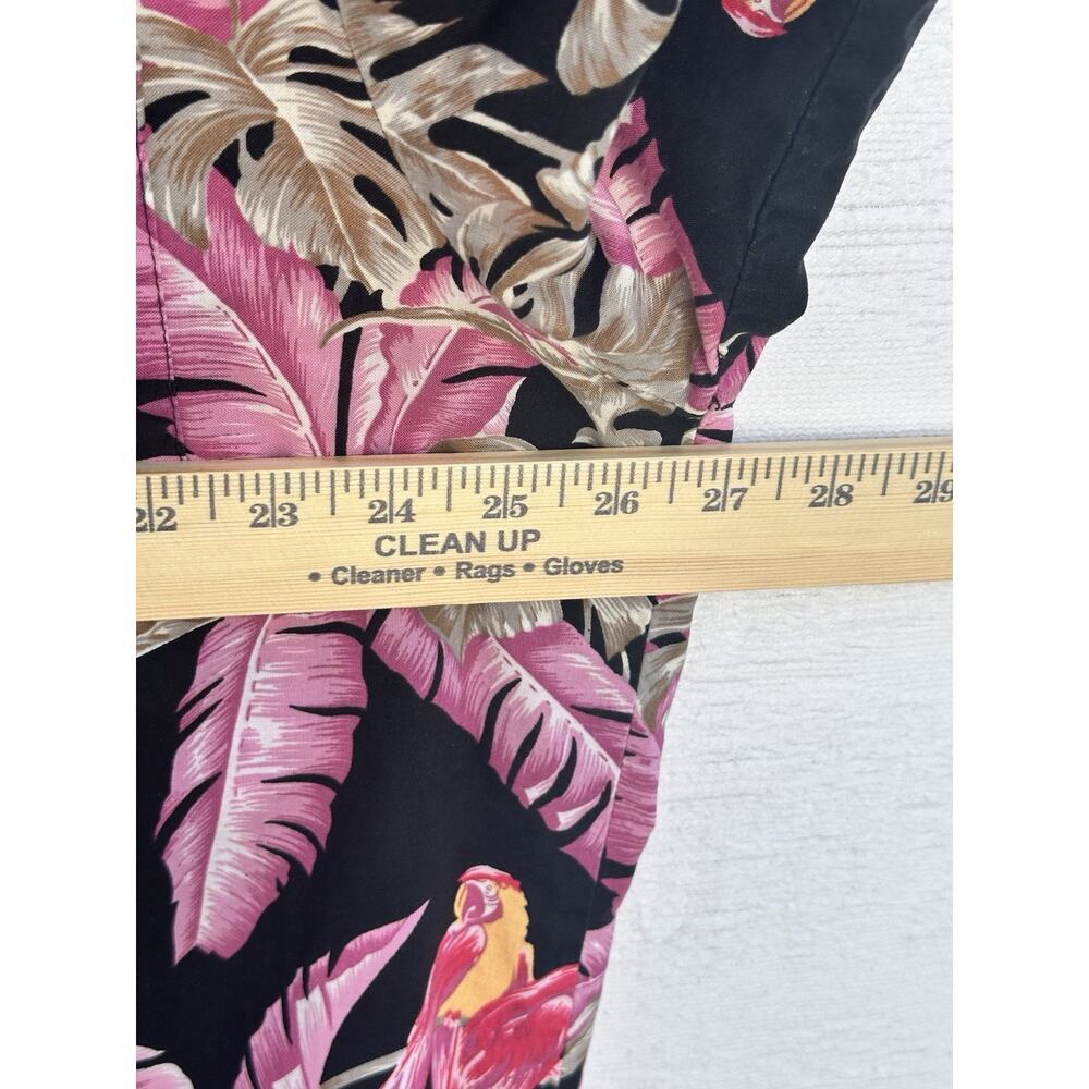 VTG Paradise Found Hawaiian Shirt Mens XL Magnum PI Parrot Floral Aloha USA - Picture 5 of 7
